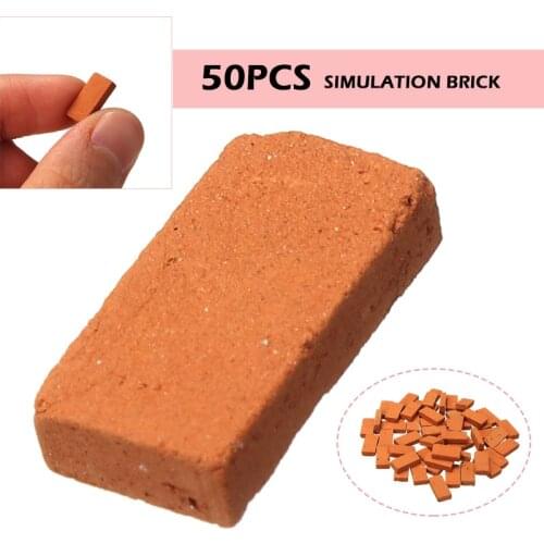 50pcs Simulation Bricks Miniature DIY Sand Table Landscape Brick Building Toy Simulation Brick Landscape Modelling