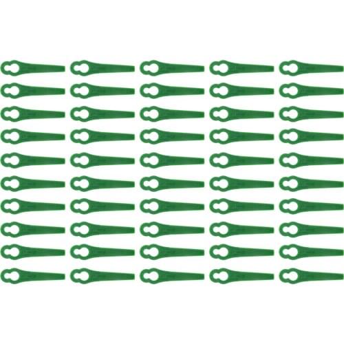 50pcs Green Cutting Blades Lawn Mower Garden Trimmer For Various Types Power Tool Replacement Tool Parts