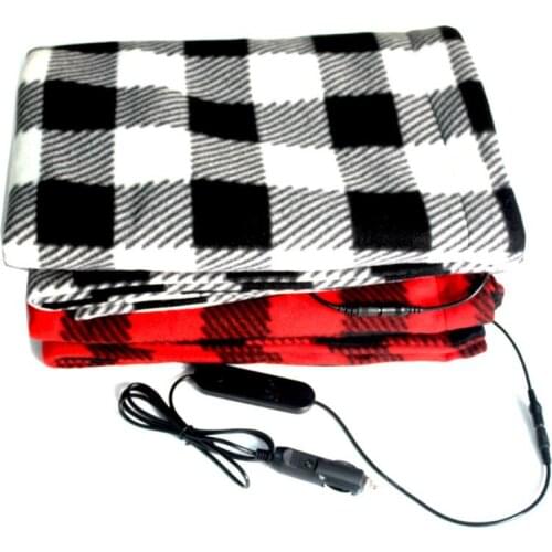 Car Accessories interior 145x100cm 12V Car Heating Blanket Travel Heated Bedroom Soft Autumn Winter Car Electric Blanket For Car