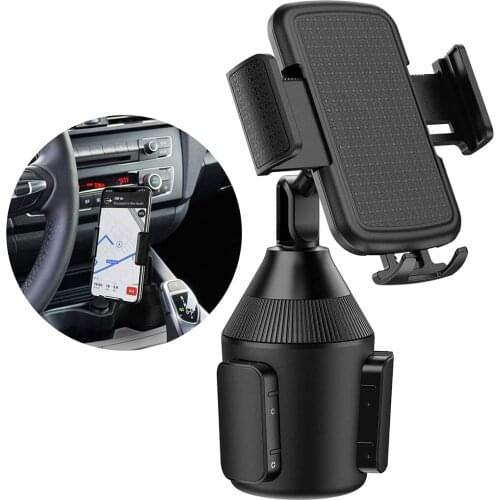 Car Cup Holder 360 Degree Rotating Car GPS Universal Mobile Phone Bracket Stand Adjustable Angle