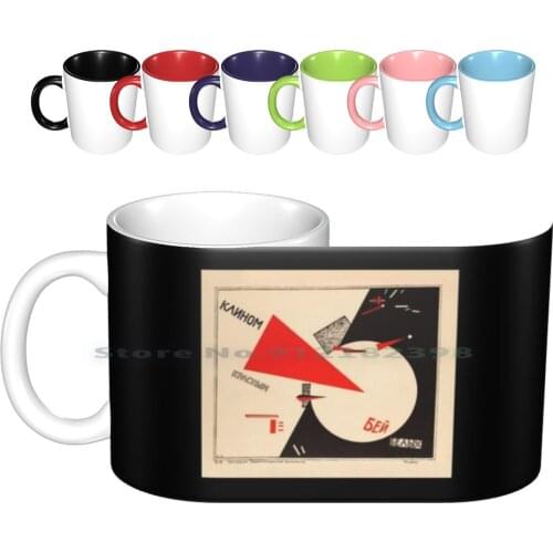 Beat The Whites With The Red Wedge-Soviet Propaganda 1919 Ceramic Mugs Coffee Cups Milk Tea Mug Russian Propaganda Soviet