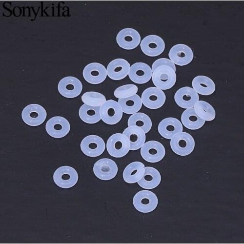 BRACE CODE 10pcs/lot White Rubber Clip Charms Safety Stopper Beads Fits European Style Brand Charm Bracelets Accessories