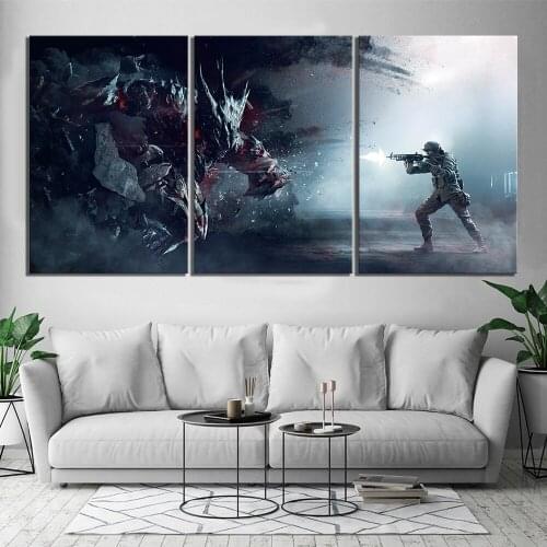 Home Decor Poster HD Pictures Prints Canvas 3 Piece Tom Clancys Rainbow Six Siege Video Game Living Room Decorative Painting