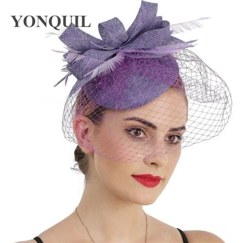 Elegant Women Ladies Headband Clip Fascinator Veil Hat Wedding Nesh Headwear Ladies Party Royal Ascot Hair Accessories Headbands