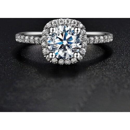 Elegant Zircon Rings for Women White Crystal Engagement Design Rings Female Wedding Jewelry Gifts 2021 New Trendy