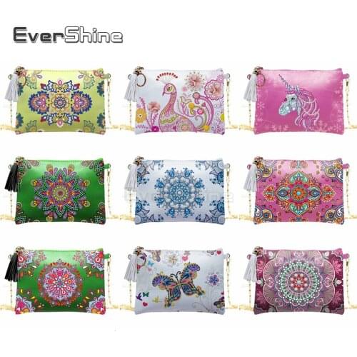 EverShine DIY Diamond Painting Wallet Women Special Shape Cross Stitch Bead Picture Kits Diamond Embroidery Hobby Art Gift