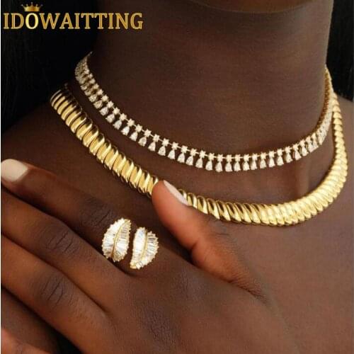 IDOWAITTING Gold Chokers