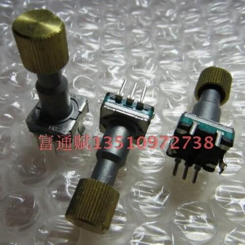 Imported Japan ALPS encoder code switch EC11-30 point 23 flower shaft without switch 9mm copper cap