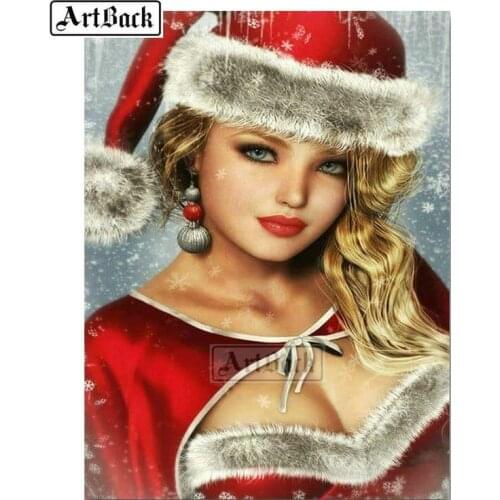 Full Square 5d Diamond Painting Christmas Sexy Woman Rhinestone Diy 3d Diamond Embroidery New Diamond Mosaic Crafts