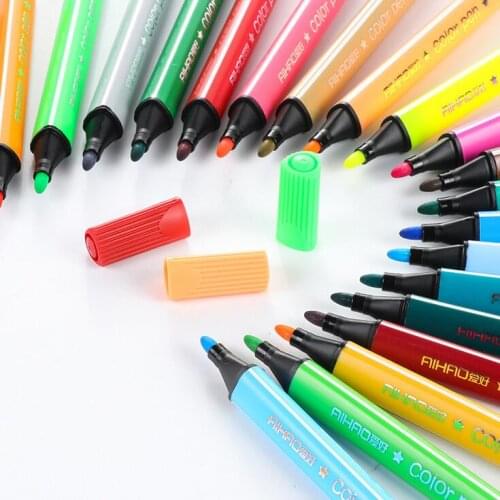 12pcs/set Watercolor Color Paint Pen Highlighters Promotional Markers Gift Stationery