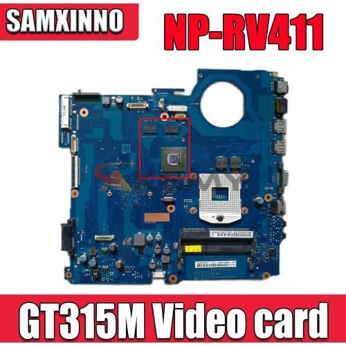 SAMXINNO For Samsung NP-RV411 RV411 Laptop Motherboard BA41-01423A BA92-07395A BA92-07395B DDR3 GT315M Video card