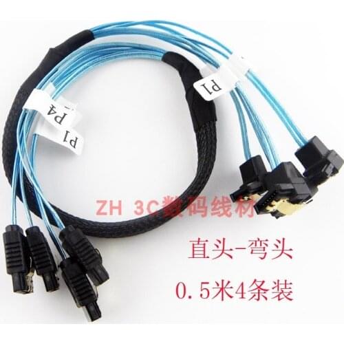 The Server Uses 4 6 SATA3.0 Data Cables, SATA III Supports 6G to Connect to a Solid State Drive, 1 Meter 50CM