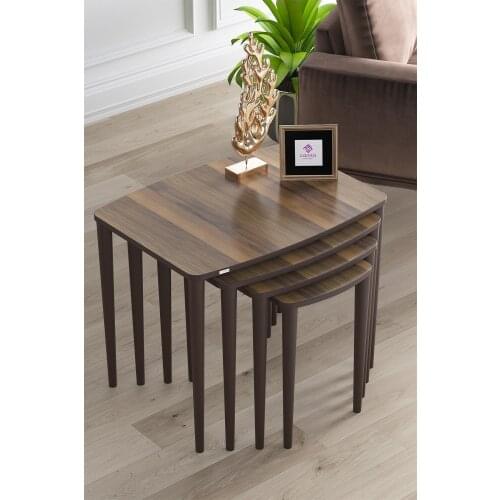 Modern Mdf Zigon Coffee table Pad 4'lü coffe table