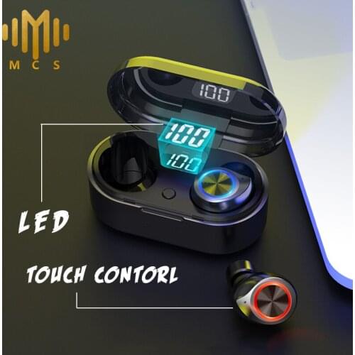 TW80 Earphones True TWS Wireless Headphones Bluetooth Headsets LED Power Display Music Sport Earbuds With Microphone For Phone