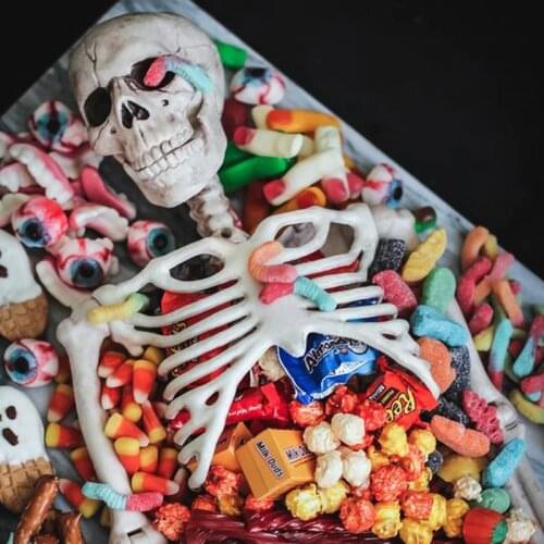 Halloween party decoration skeleton Horror Props Halloween Home garden deco ghost hanging Decor Haloween skull graveyard trick