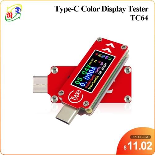 RD TC64 Type-C color LCD USB Voltmeter ammeter voltage current meter multimeter battery PD charge power bank USB Tester