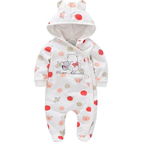 Spring Baby Hoodies New Girls Romper Cotton Hooded Onesies Toddler Baby Boys Clothes Newborn Baby Jumpsuit Infant Boy Coveralls