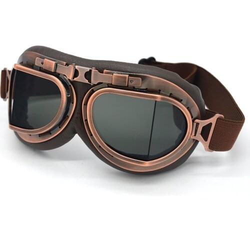 Motorcycle Vintage Retro Pilot Goggles for Harley Motorcycle Cruiser Scooter Biker