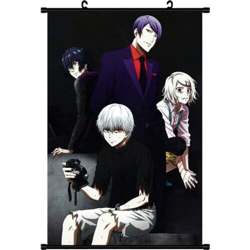Japan Anime Tokyo Ghoul characters Shuu Tsukiyama & Kirishima Toka & Kaneki Ken Home Decor Wall Scroll Poster Decorative Picture