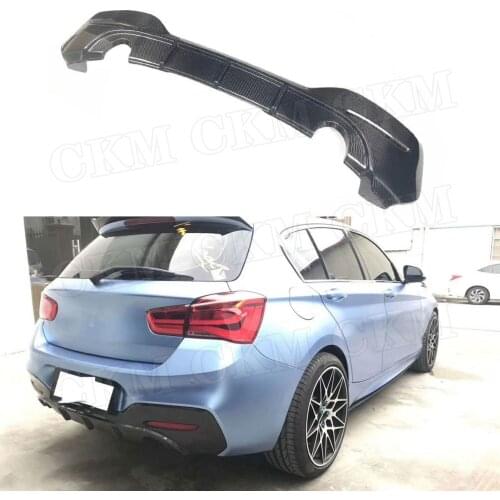 Carbon Fiber Rear Lip Diffuser for BMW 1 Series F20 M135i M140i M Sport 2016 -2018 FRP Fins Shark Style Car Bumper Guard