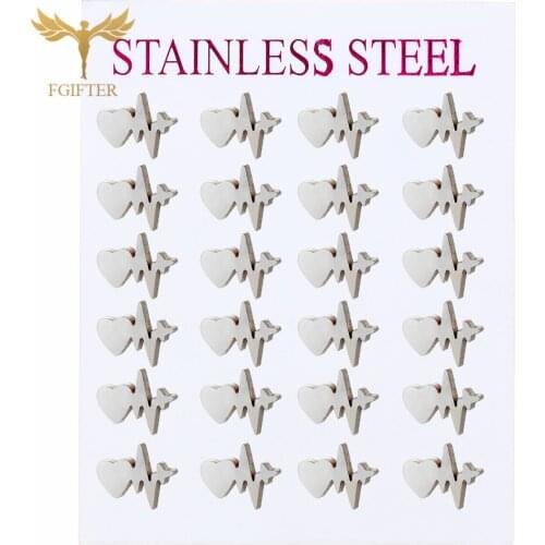 Romantic Love Heart Earrings Couple Lovers Stud Earring Stainless Steel Women Earrings Wholesale pendientes