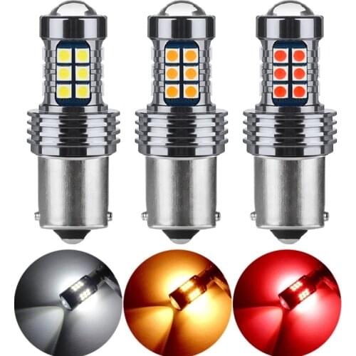 1PC 1156 BA15s P21W 1157 BAY15D P21/5W T20 W21W 7440 W21/5W 7443 T15 W16W LED Car Brake Lamp Turn Signal Bulb Auto Reverse Light