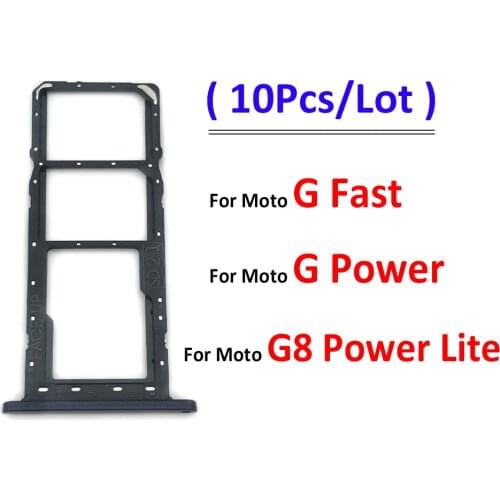 10Pcs/Lot, SIM Card Tray Slot Holder For Moto G8 Power Lite / G Fast / G Power Replacement Parts
