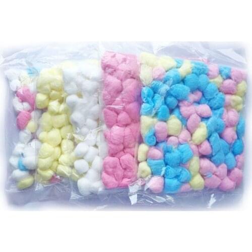 100 Pcs Pet Hamster Cotton Ball Colorful Winter Warm House Cage Supply Stuffing Filter Bear Paper Cotton Ball Filler D