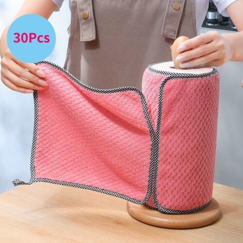 Kitchen daily dish towel, dish cloth, kitchen rag, non-stick oil, thickened table cleaning cloth, absorbent scouring pad