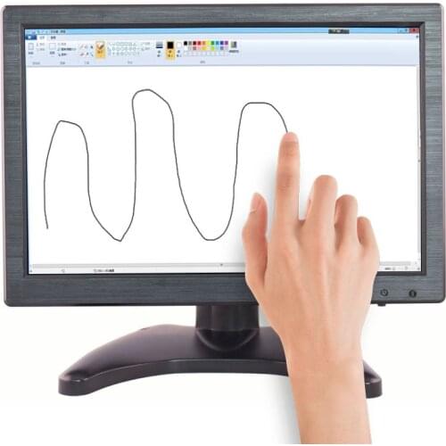 10.1" 16:9 4 Wire Resistive Touch Screen Monitor with 1280*800 Resolution AV/BNC/VGA/HDMI/USB Input