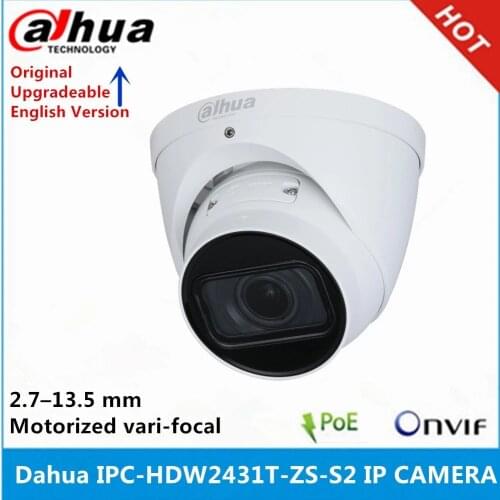 Dahua International Version IPC-HDW2431T-ZS-S2 4MP POE IR40M 2.7 mm–13.5 mm Motorized vari-focal Eyeball Network IP Camera