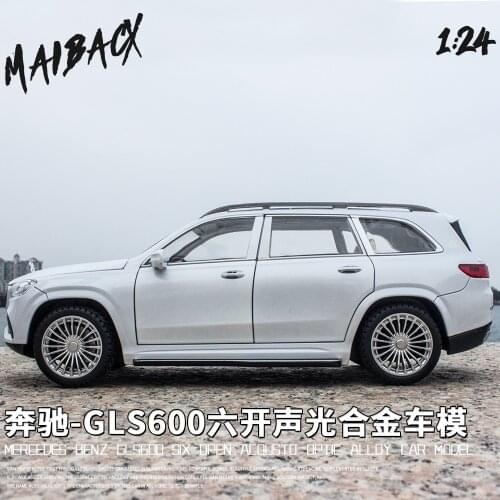 Die Casts Collectible Model Cars Static Alloy Flashing Car Birthday Gift 1:24 GLS600 bENZ SUV Toys for Children in Color Box