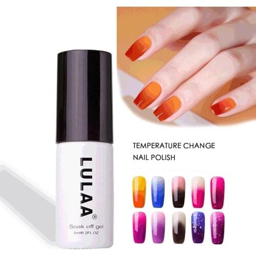 6 ML Gel Nail Polish All For Nails Art Manicure WithTemperature Change Nail Glue Permanent Gel Nail Varnishes 18 Color