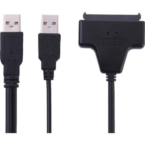 USB 2.0 USB to SATA Adapter cable + Hard Disk plastic shell Support 2.5 Inches External SSD HDD Hard Drive Protection Box HOT