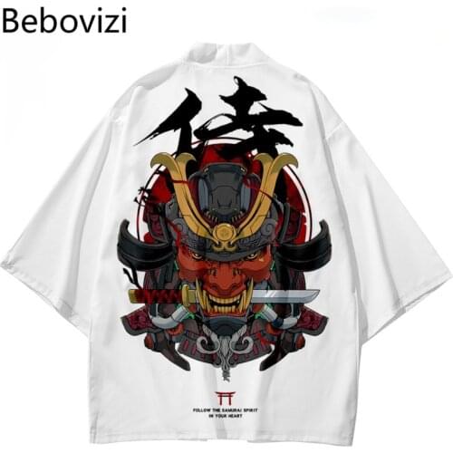 Cardigan Cosplay Haori Yukata Harajuku Japanese Samurai Print Kimono Streetwear Men Women Tops Robe Clothes Plus Size 5XL 6XL