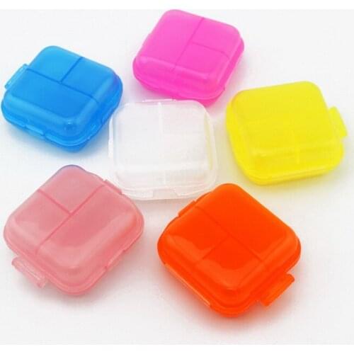 By ems or dhl 500PCs high quality 2 Layer 6 Room Vitamin Medicine Drug Pill Box