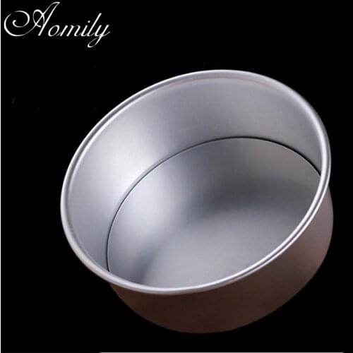 Aomily DIY 2/4/6/8 inch Round Cake Mold Removable bottom Donut Pan Anodized Aluminum Alloy Mould Bakery Baking Decoration Tools