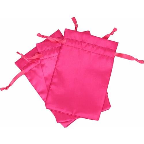 100pcs CBRL small Satin drawstring pouches Satin jewelry pouches Satin gift pouches bags custom logo headwear bag gift bag
