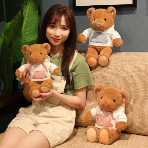 30/40CM Lovely Animal Bears Pillow Cute Teddy Bear with Clothes Plush Toys Nice Birthday Xmas Gift for Baby Girlfriend