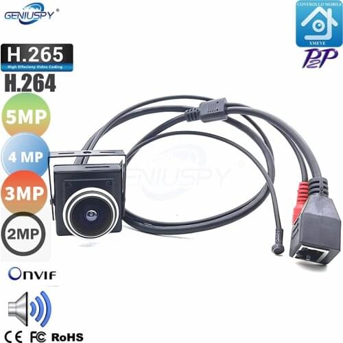 Xmeye 1080P Audio Video Camera MINI IP Camera H.265 H.264 Microphone Camera Miniature P2P Network 1.78mm Fisheye Lens Wide Angle