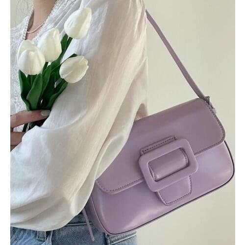 Fashion Women Underarm Bag Mini Retro Solid Color Casual Shopping Shoulder Bags PU Leather Vintage Designer Handbags Female