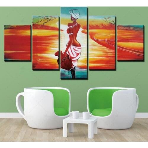 Modular Hd Prints woman Pictures Landscape Painting Home Decoration Canvas Abstract Poster Wall Art For Living Room Framework