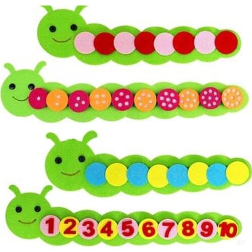 Montessori Mathematical Game Color Sorting Caterpillar Preschool Kindergarten Teaching Aids Educational Early Learning Toys