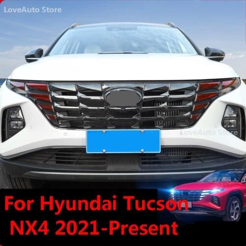 For Hyundai Tucson NX4 2021 Car Daytime Running Lights Change Color Lamp Film Sticker Middle Net Exterior Decoration Accessories