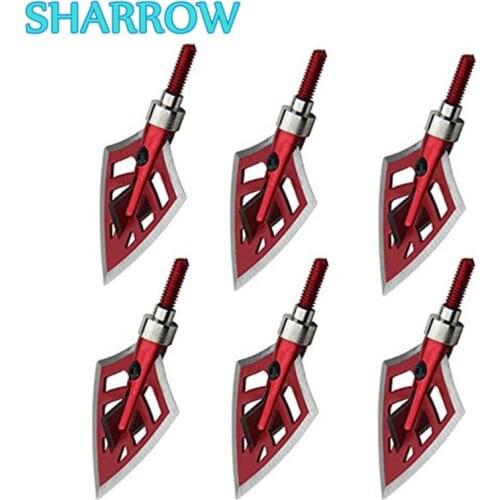 6Pcs 125Gr Archery Arrowheads Point Tips 4 Blades Archery Arrow Head Broadhead For Bow Outdoor Shooting Archery Accessories