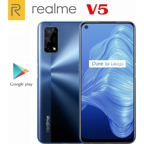 New Original Official Realme V5 5G Cell Phone MTK720 6.5inch 2400x1080P 90Hz 48.0MP Camera Android 10 OS 5000Mah 30W Fast Charge