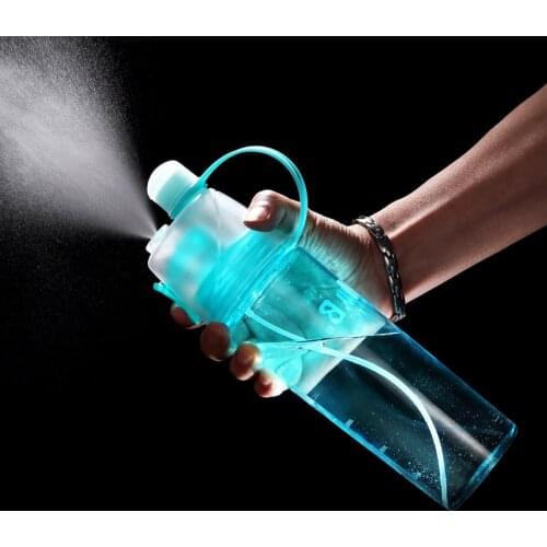 Professional Plastic Spray Water Bottle Summer Outdoor Sports Bottle Mountaineering Hiking Bicycle Travel Portable Cooling Cups
