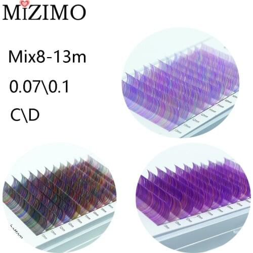 New Makeup Eyelash Color Grafting Eyelash 8-13mm Mixed Length Personalized Eyelash Extension Tool