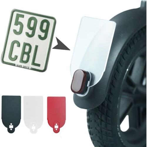 License Plate Frame Shockproof Safety Warning Plate For Xiaomi M365 Electric Scooter Rear Tail License Plate Fender Accessory
