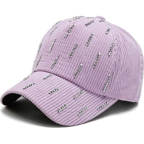 Adjustable Size Novelty Baseball Caps For Women Winter Corduroy Warm Fashion Trend Personality Hip Hop Snapback Hat Sports Cap